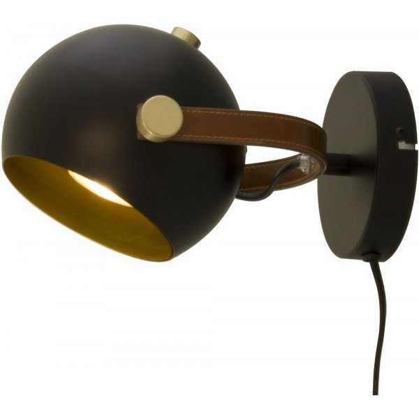 Bow vägglampa - Svart/matt mässing från Trendrum